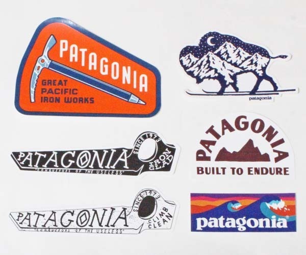 訳あり パタゴニア ステッカー 6種セット PATAGONIA STICKERS SET ピトン バイソン アックスメン ボードショーツロゴ 波 シール 新品拍卖