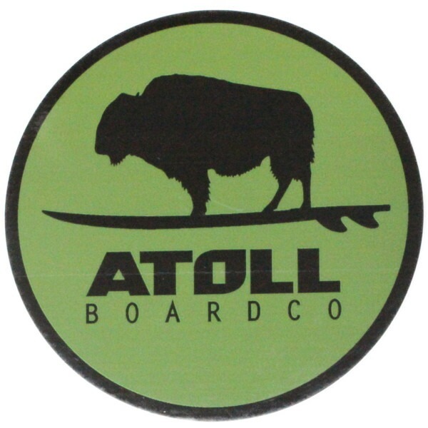訳有 アトール ボード バイソン ステッカー 緑系 ATOLL BOARD CO. STICKER 丸 スタンドアップパドル パドルボード SAP インフレータブル拍卖