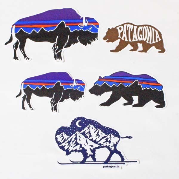 訳あり パタゴニア ステッカー 5種セット PATAGONIA STICKERS SET ベアヘブン 熊 フィッツロイ ノルディック バイソン 動物 シール 新品拍卖