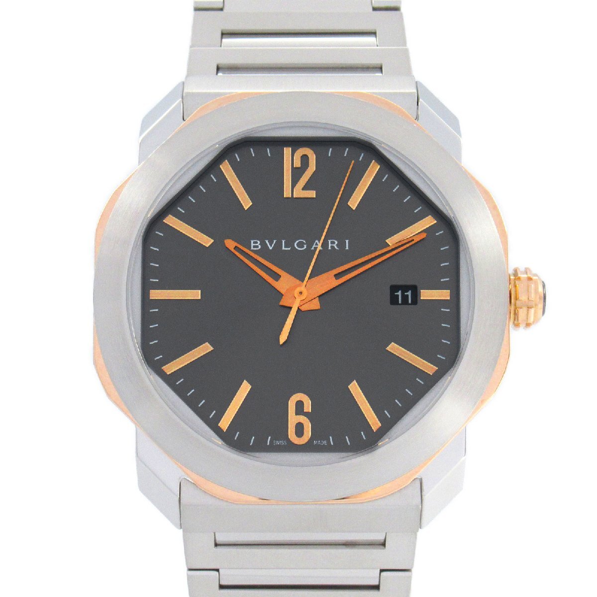 ブルガリ オクトローマ ブランドオフ BVLGARI K18PG(ピンクゴールド) 腕時計 PG/SS 中古 メンズ拍卖