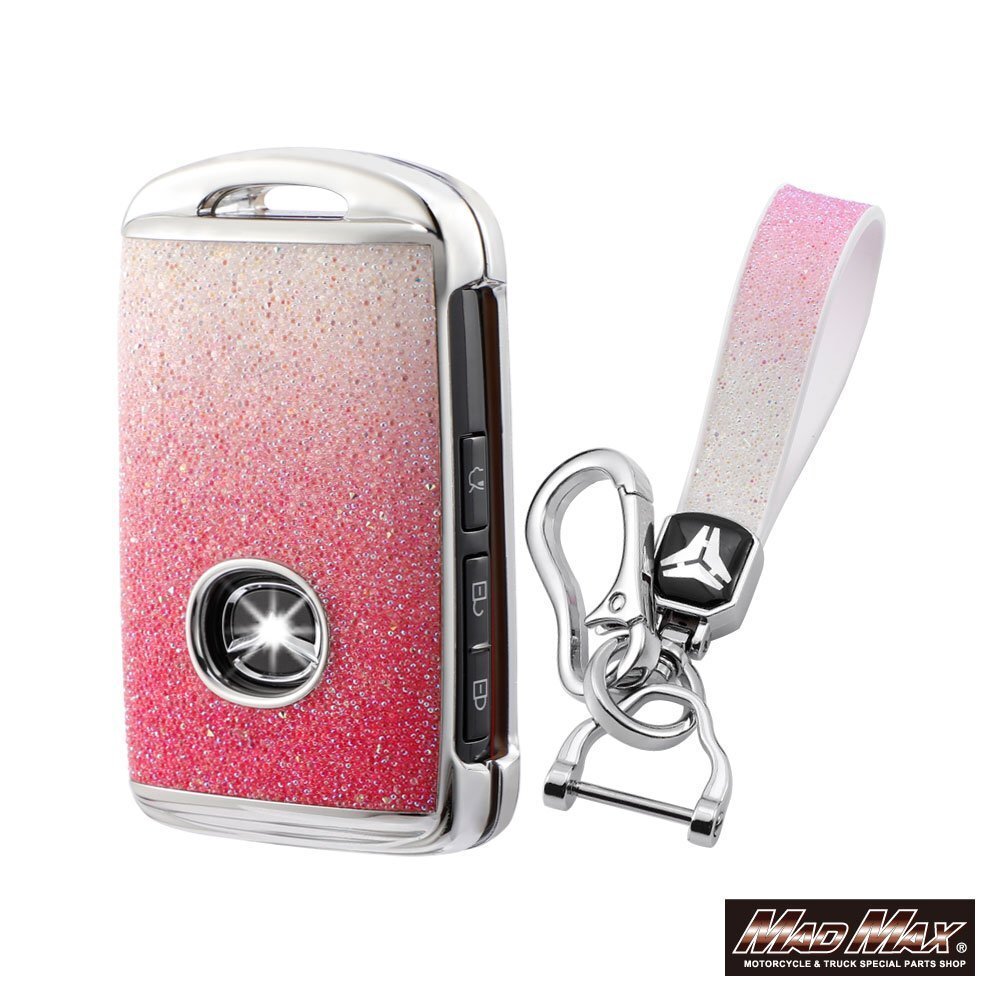 MAZDA マツダ専用 エクスタシーダイヤモンド TYPE B 3ボタン式 TPUソフト スマートキーケース ピンク/父の日 母の日【メール便送料210円】拍卖