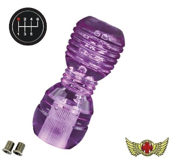 MADMAX トラック用品 DENMAシフトノブ 泡 100mm パープル ふそう フルコンファイター用/変換アダプター付【送料800円】拍卖