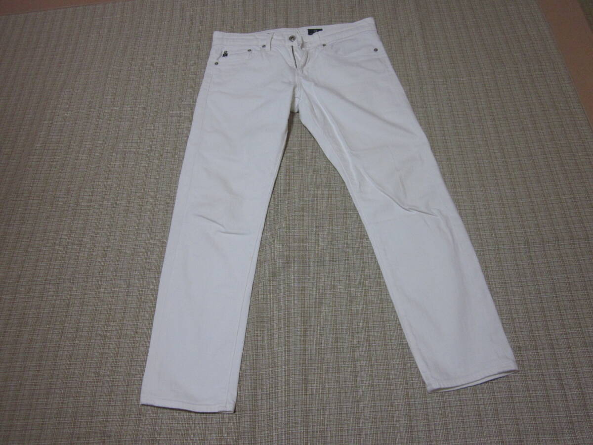 ☆☆☆【10/27・大幅値下げ】AG アドリアーノ・ゴールドシュミット:ボーイフレンドSホワイトデニム:正規品:サイズ27・約80CM:送料無料拍卖