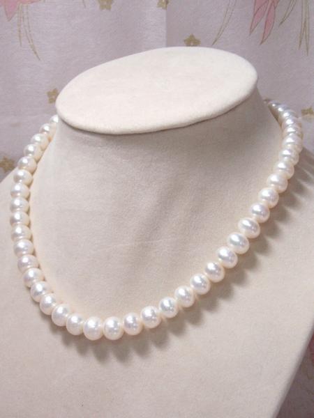 日本製♪678w贅沢な大粒♪天然淡水本真珠/無核パールネックレス【セール】6月の誕生石♪拍卖