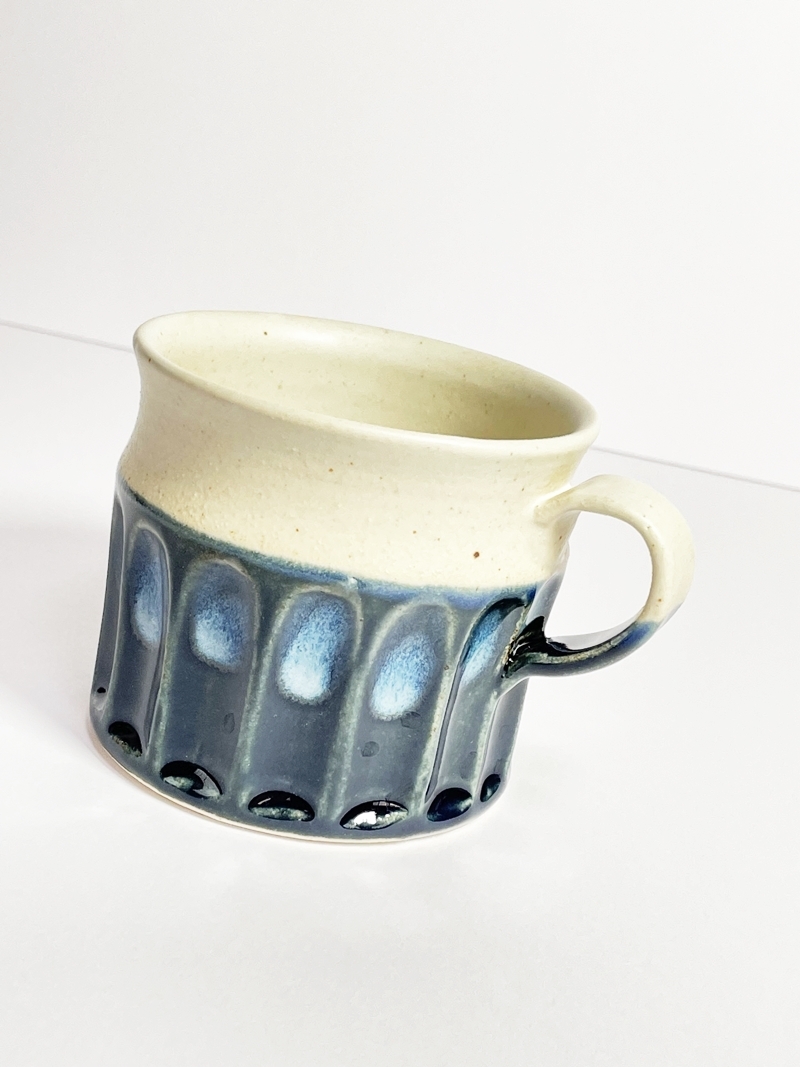 新品 マグカップ 日本製 ネイビー モダン かわいい おしゃれ 茶器 陶芸 焼き物 コーヒーカップ 和食器 コップ マグ カフェ拍卖