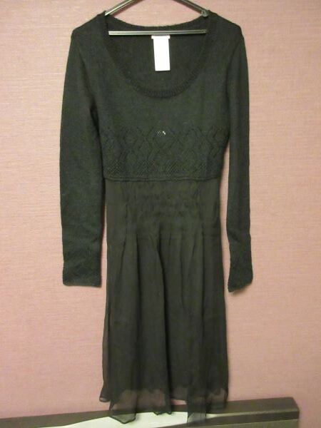 Max&Co.★マックスアンドコー レディース・デザインワンピース/キャミソール付き 黒 38/パーティーなどに! 美品拍卖