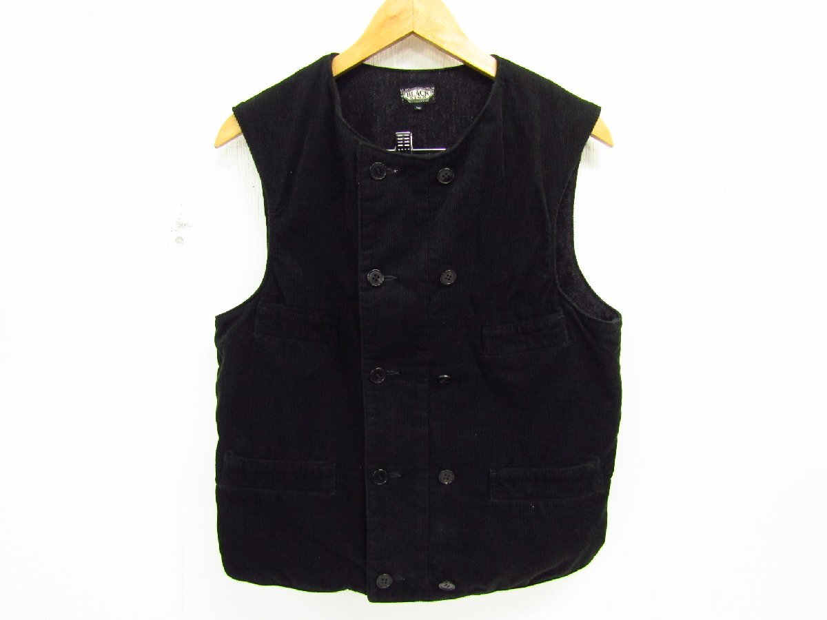 BLACK SIGN ブラックサイン ダブルブレスト ベスト コーデュロイ SIZE:36★FG7613拍卖