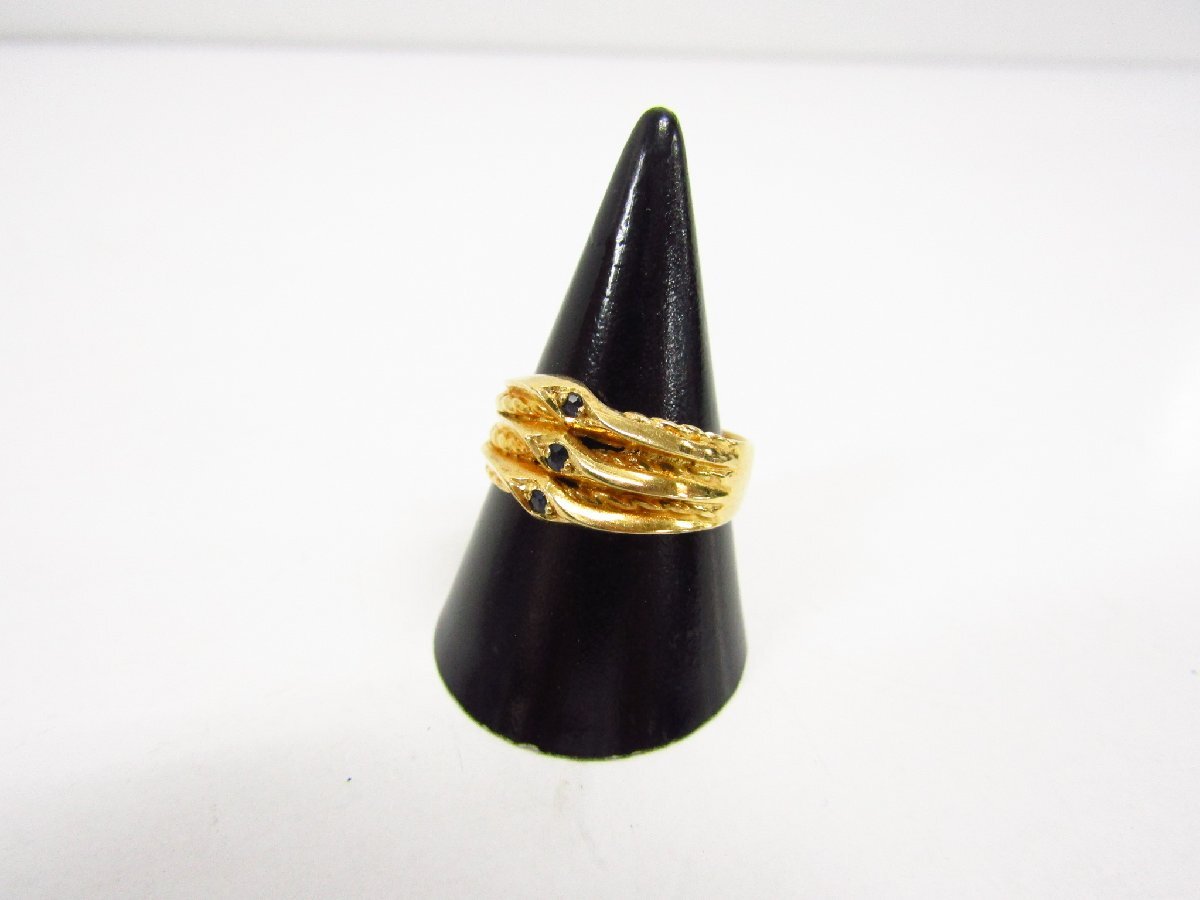 K18 金 リング イエローゴールド YG刻印なし 指輪 サイズ:14号★AC25553拍卖