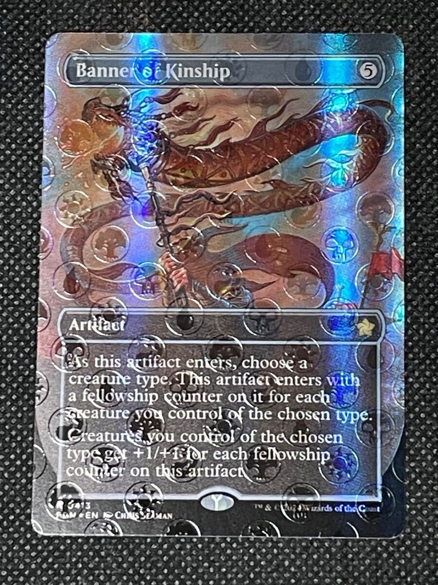 ★MTG★ファウンデーションズ 親族旗/Banner of Kinship ★ボーダーレス★マナ・Foil★英語1枚★拍卖