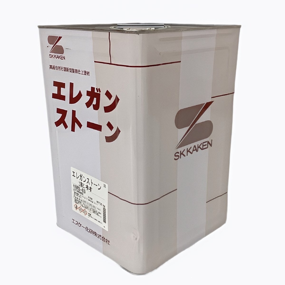 《Z10677》エスケー化研 エレガンストーン 主材 色MS-63 NET20kg 高級自然石調新型装飾仕上塗材 未開封 未使用 ●拍卖