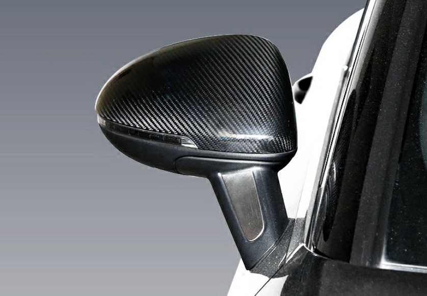 激安即納◆ポルシェ 95B マカン用 ユニット交換式カーボンミラーカバー/綾織カーボン/ドアミラーカバ/純正部品使用/MACAN/PORCHE/techart拍卖