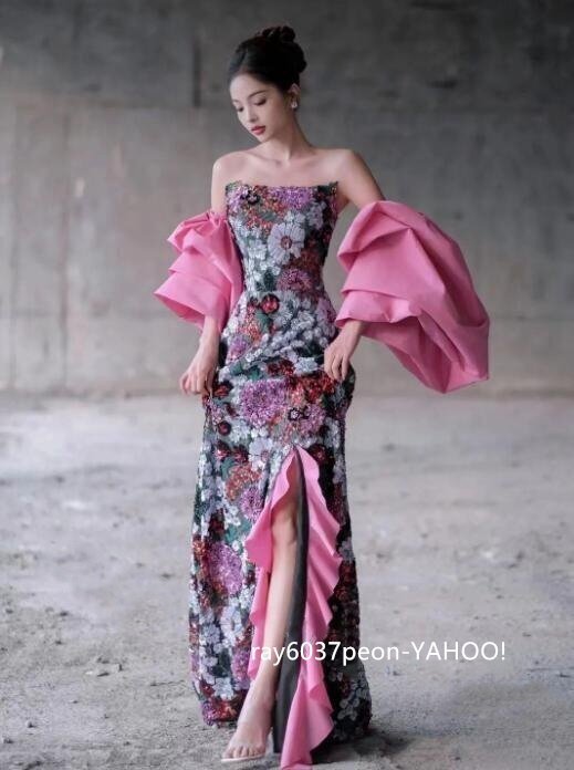 ウエディングドレス カラードレス 花嫁 結婚式 披露宴 パーティー 演奏会 発表会 ステージ衣装拍卖