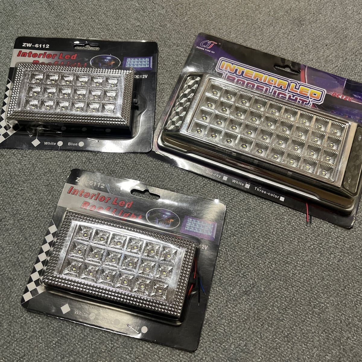 新品未使用 動作確認済み LED 汎用ルームランプ 3点セット スイッチ内蔵 ブラケット付き トランクランプやルームランプに拍卖