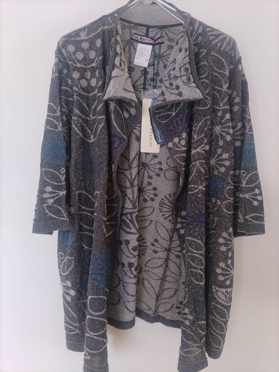 【定価39,600円】M.& KYOKO リバーシブル カーディガン 七分袖 ボレロ 羽織 新品 エムアンドキョウコ 佐藤繊維 Free 未使用拍卖