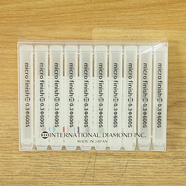 未使用)10本セット☆ID/インターナショナル 0.3mm 600S 超極細ダイヤモンドヤスリ マイクロフィニッシュ 水色 ピンバイス専用拍卖