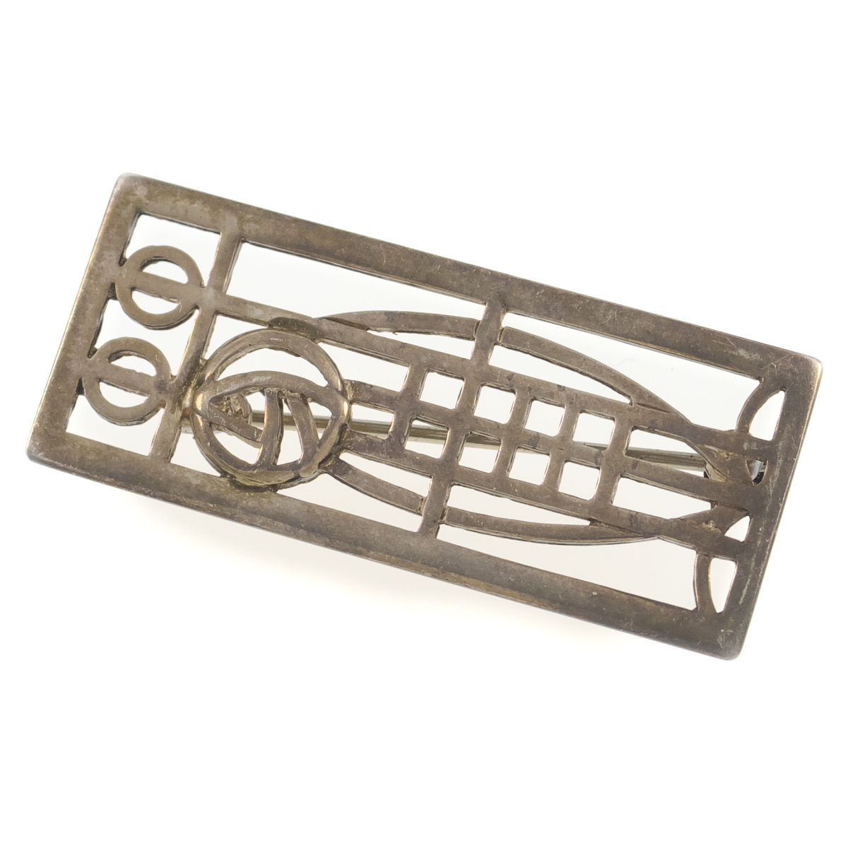 UK2648◆【925】◆ スターリングシルバー 5g スクエア CJL 刻印付き 純銀 英国 イギリス ◆ ヴィンテージブローチ ◆拍卖