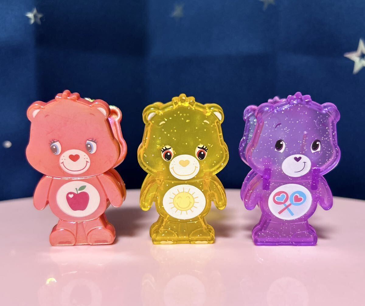 即決 ケアベア クリップ 3種セット シェアベア スマートハートベア ファンシャインベア拍卖