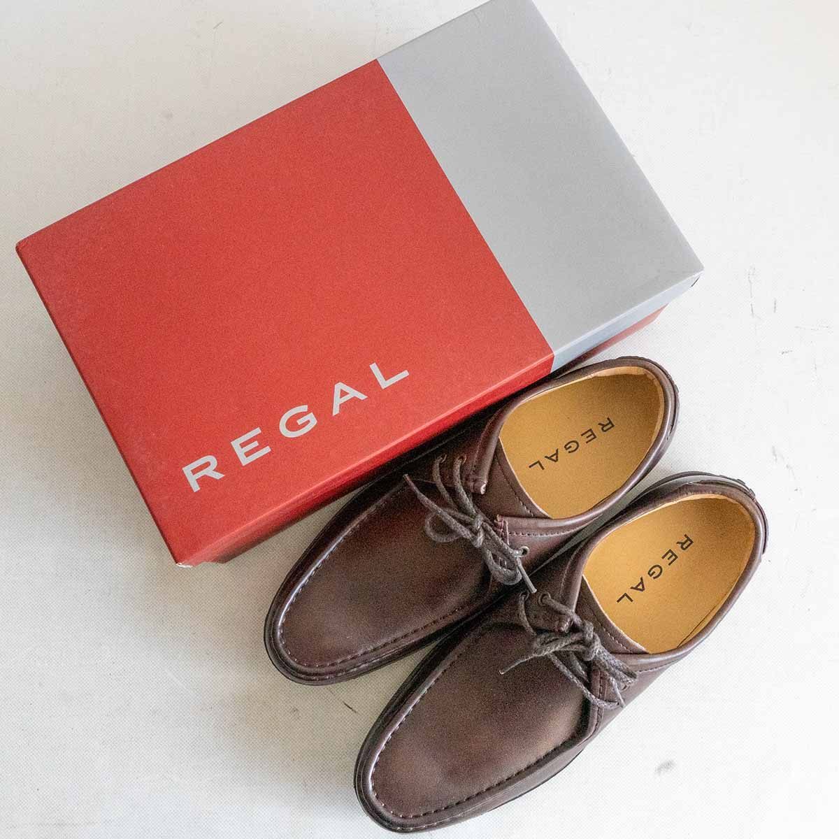 【未使用品】REGAL 【ドライビング レザーシューズ】25cm ブラウン リーガル ビジネスシューズ 革靴 2411660拍卖