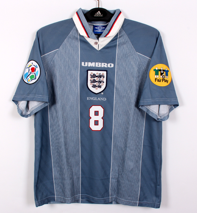 EURO 1996 イングランド ENGLAND(A)#8 ポール・ガスコイン GASGOIGNE 半袖 正規UMBRO ユーロ96 L拍卖