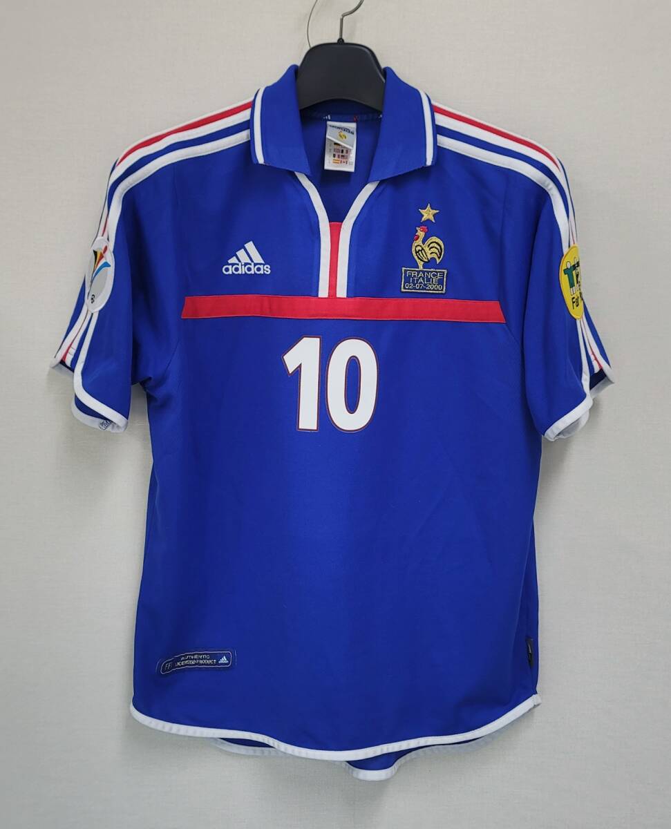 ユーロ00 フランス FFF France(H)#10 ジダン Zidane 半袖 adidas EURO 2000 決勝戦仕様 XL拍卖