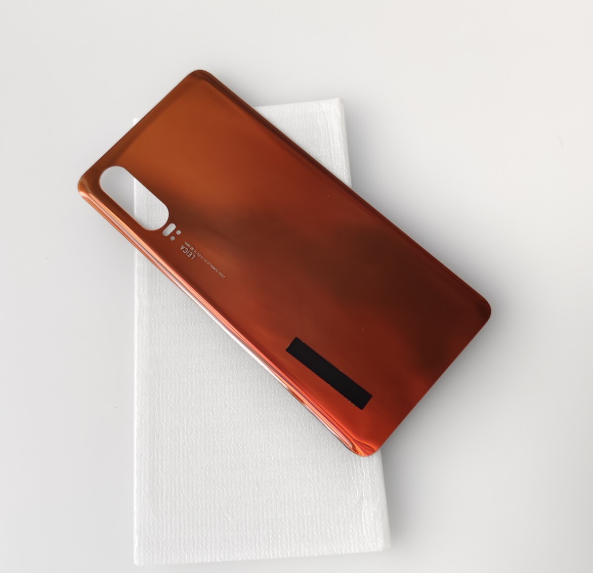 huawei p30無印 オレンジ バックカバー 部品 ※拍卖