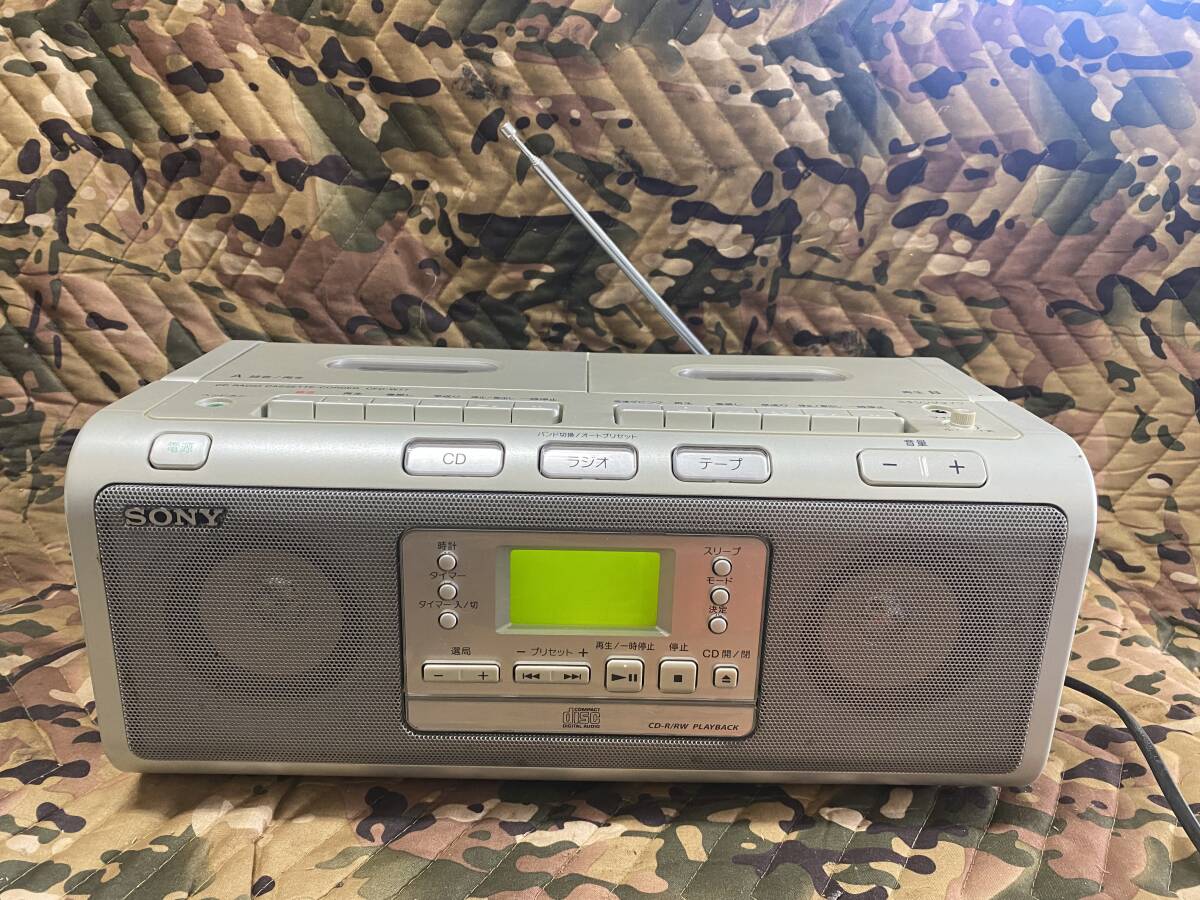 J5993 SONY ソニー CFD-W77 CDダブルカセットラジカセ 拍卖