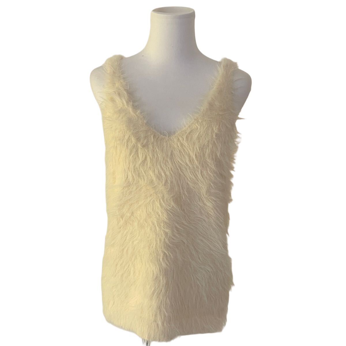 shelly island シェリーアイランド レディース ノースリーブ ニット ホワイト 白 Sサイズ ナイロン80% アクリル20% 送料無料拍卖