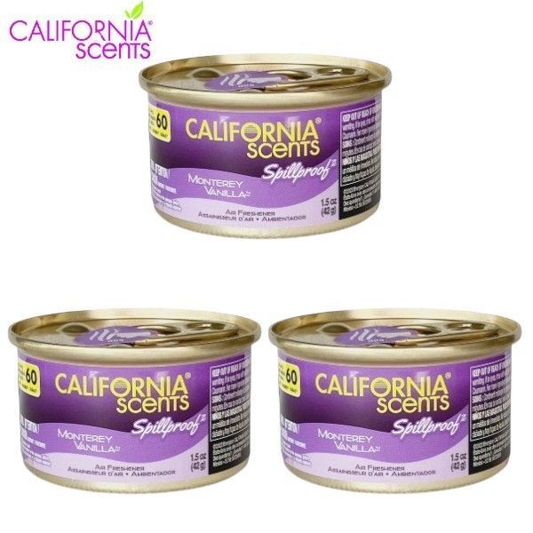 カリフォルニアセンツ 缶入り バニラ 3缶+香りの強さが調整できる純正リッド1枚付拍卖