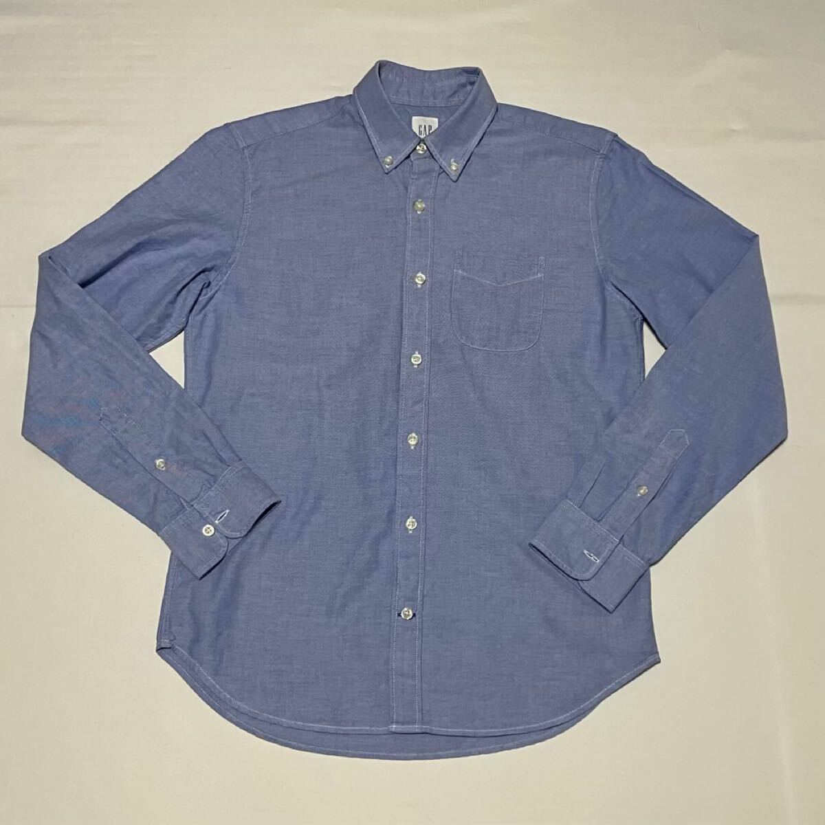 GAP 長袖シャツ ブルー メンズXSサイズ (40-42cm/71-74cm )綿100% RN54023拍卖