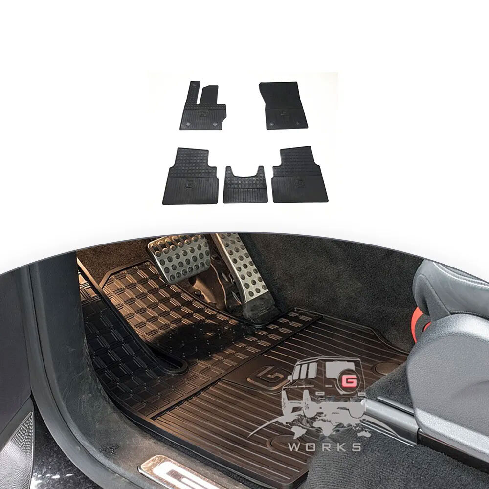 Mercedes Benz W463a W464 Gクラス G63 G500 フロアマット 5pcs 内装品 カスタム パーツ メルセデス ベンツ ゲレンデ プラスチック製拍卖