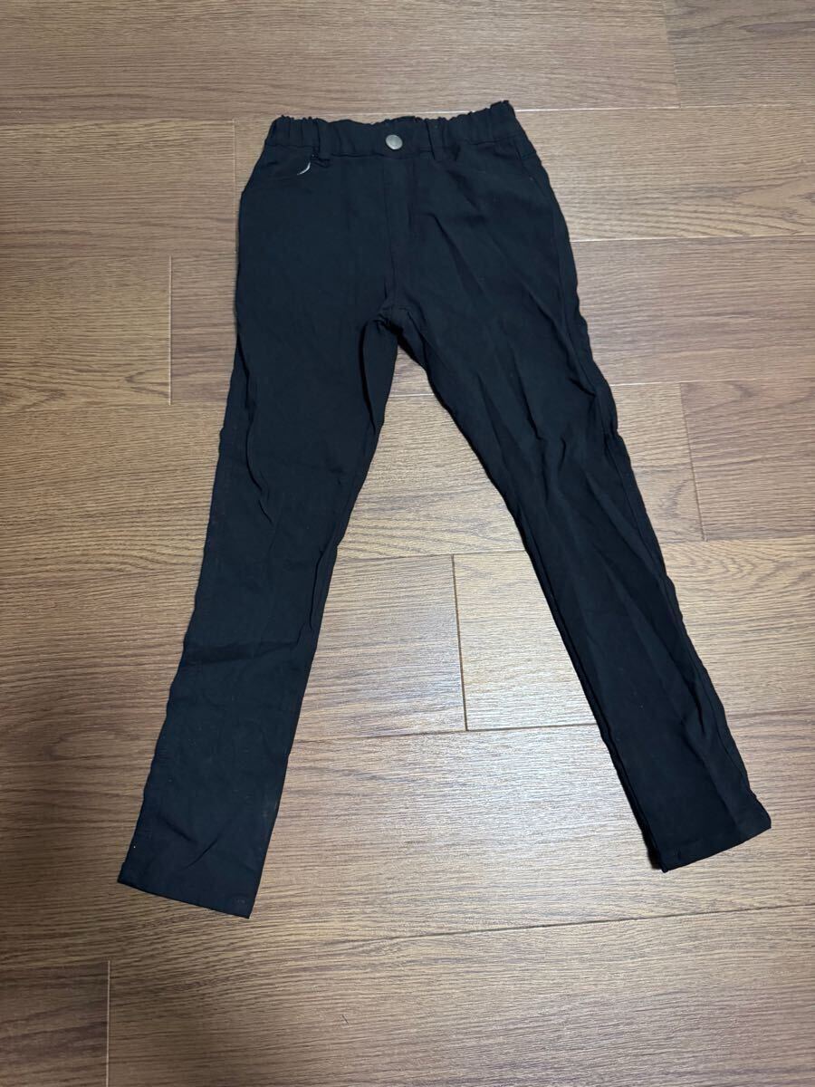 ブランシェスストレッチパンツ130サイズ 黒双子②拍卖