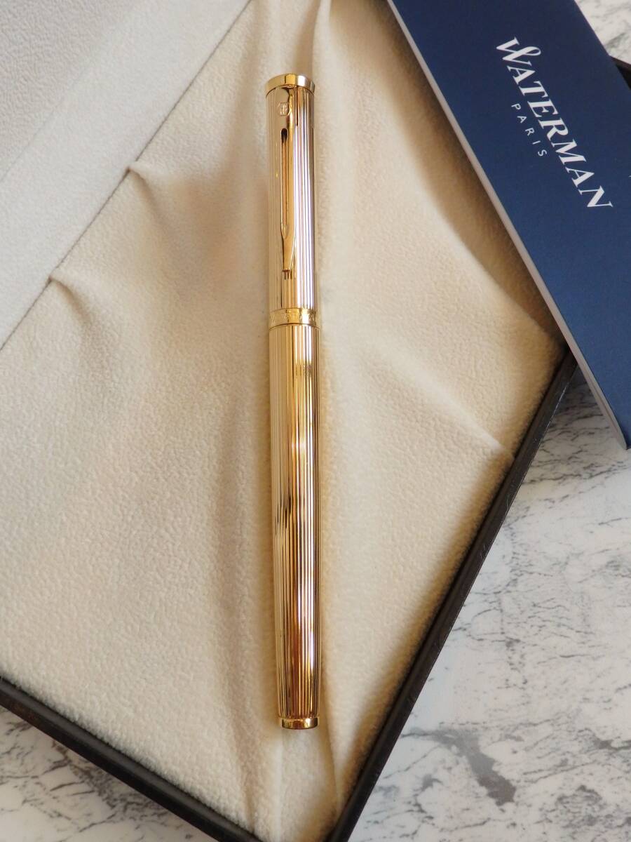 ◆【送料230円~】【未使用品・デットストック】ウオーターマン プレファス ゴールド万年筆 ペン先:18K750ソリッドゴールド F程度拍卖