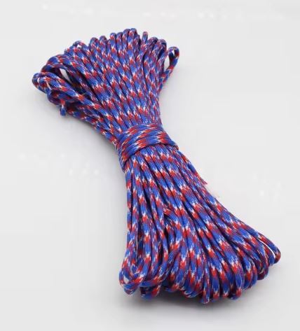 【カラー8色より】屋外キャンプ用のサバイバルロープ,サバイバルストラップ,パラシュートロープ,ウォーキング,テントアクセサリー,30m拍卖