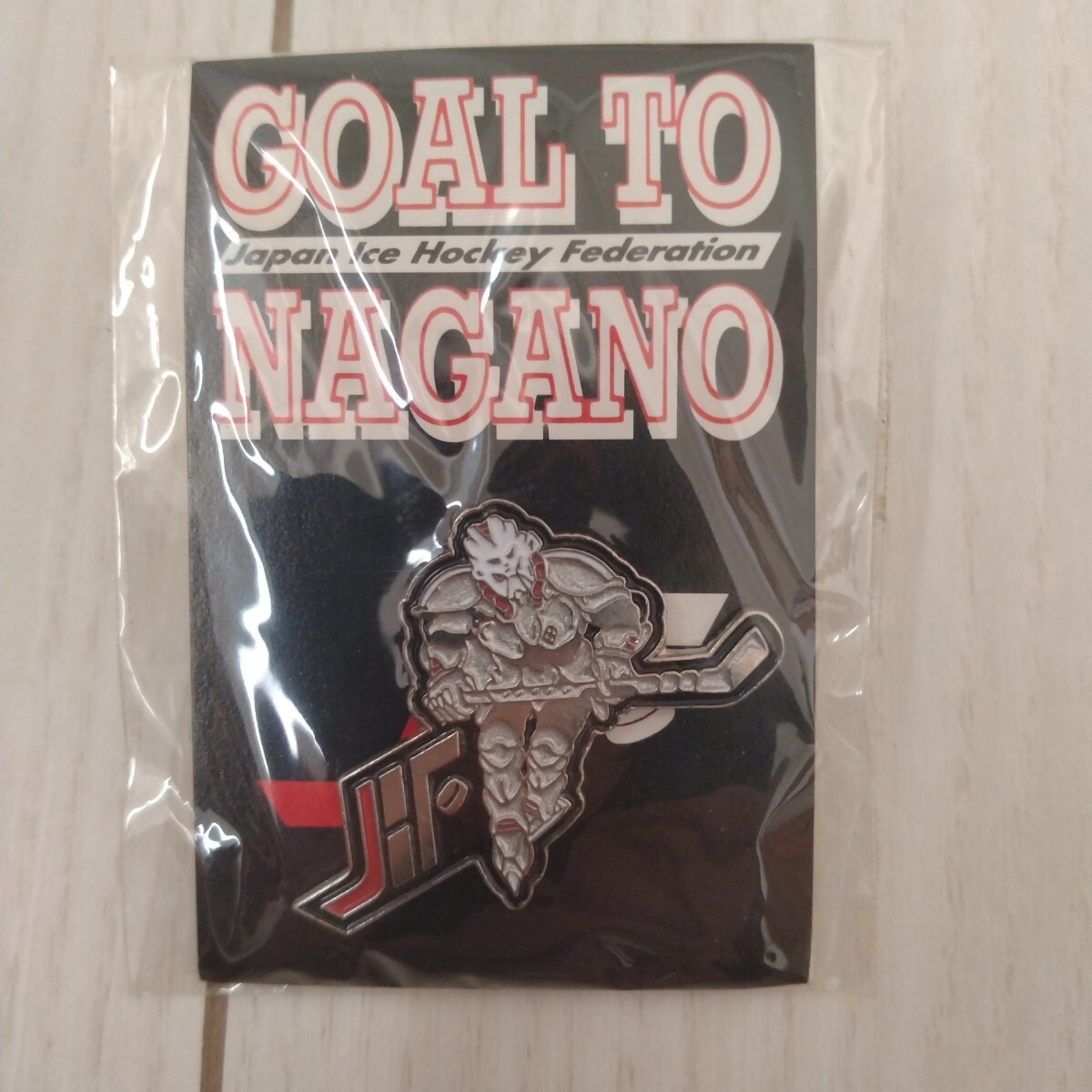 新品未開封★日本アイスホッケー連盟GOAL TO NAGANOピンバッジ拍卖