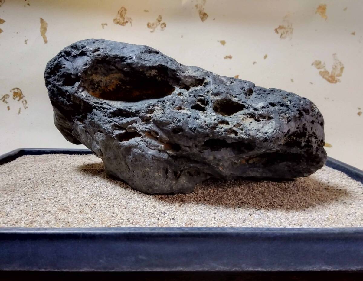 水石 鴨川ジャクレ石 「岩形石」 ウブ石 幅 250mm x 高さ 130mm x 奥行 170mm 重さ 7,7㎏拍卖