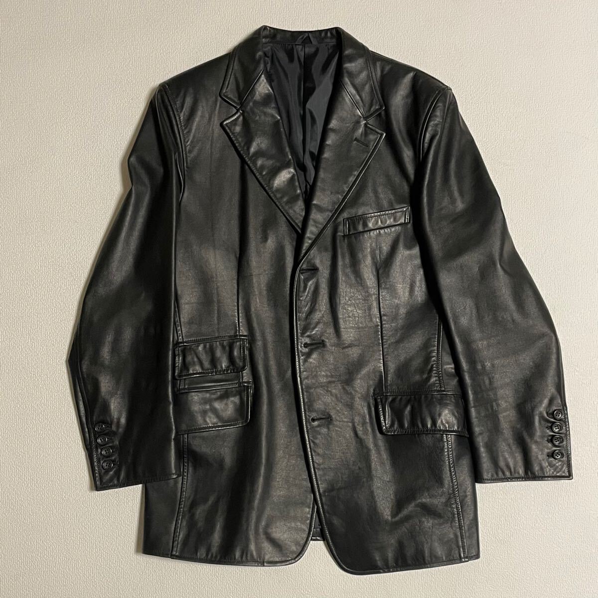 Paul Smith ポールスミス レザーテーラードジャケット Lサイズ拍卖