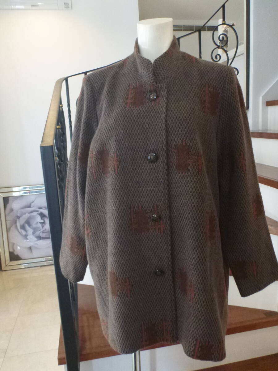 超美品 Elegance エレガンス★日本製 茶系 コート XL相当拍卖