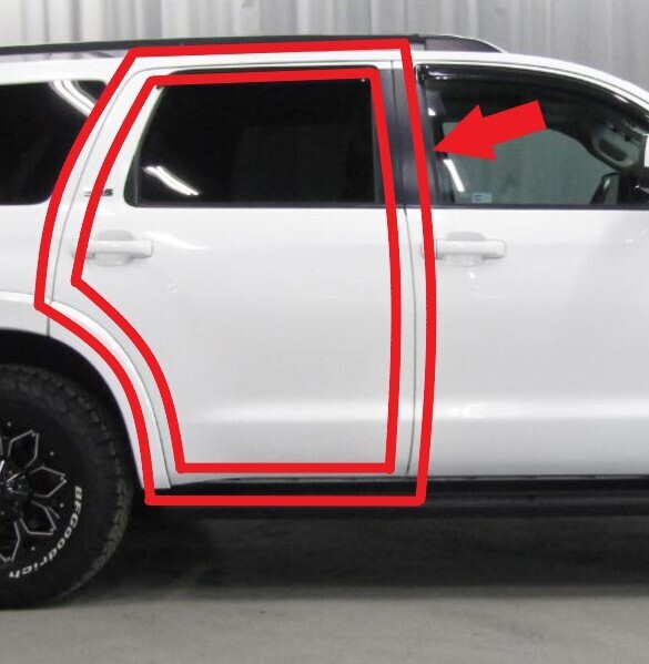 新品 純正 トヨタ セコイア 60 60系 前期 後期 リヤドア オープニングトリム ウェザーストリップ 左右セット ラバー モール ゴム T1108-1拍卖