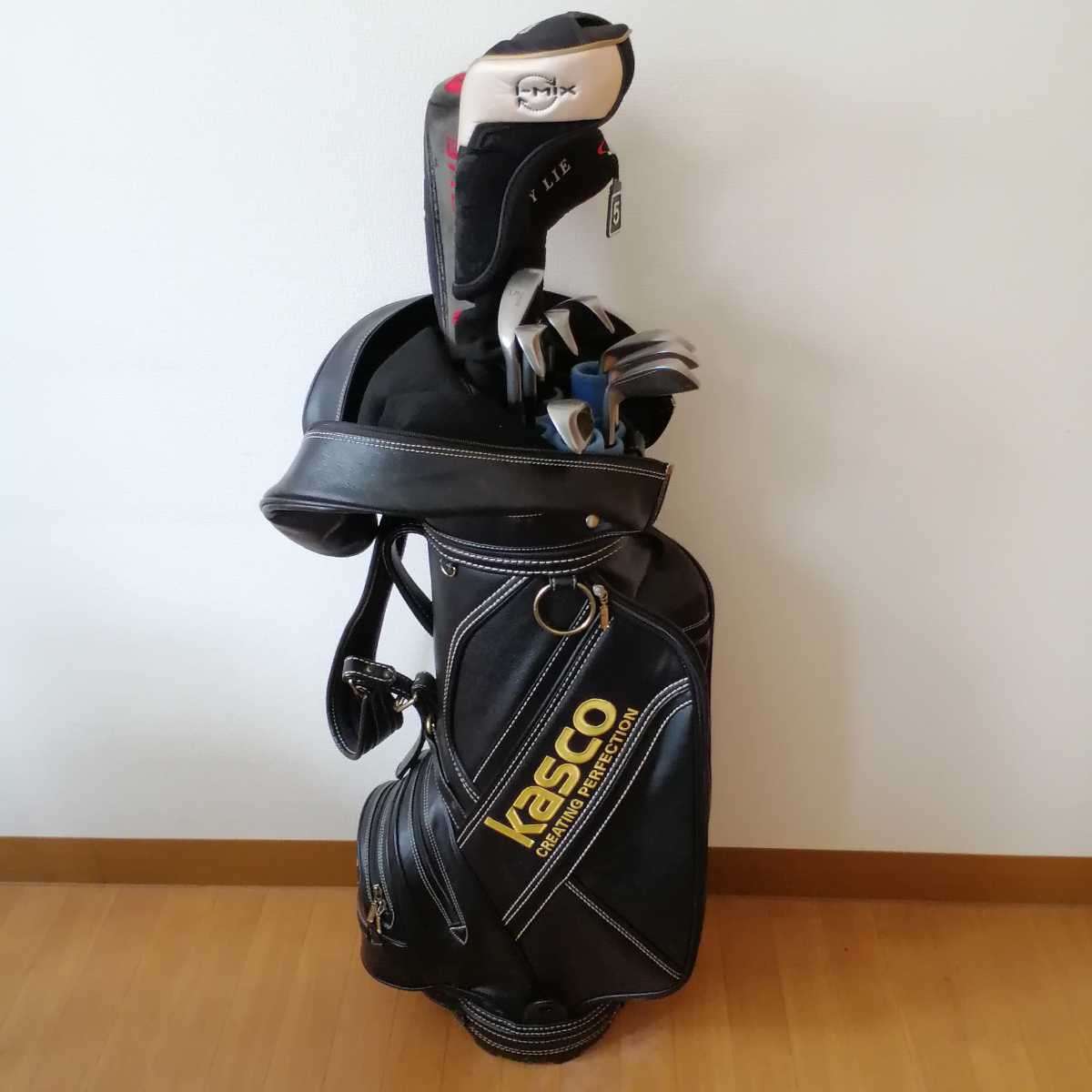 【中古】 Kasco ゴルフバッグ ゴルフクラブ12本 ブラック キャスコ (CD16)拍卖