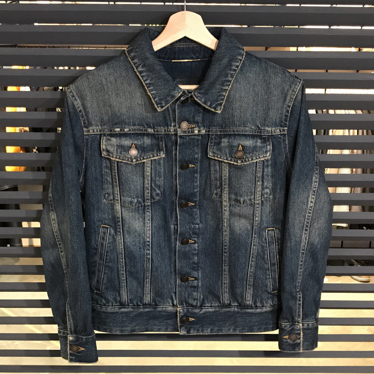 【超美品】サンローラン デニムジャケット Gジャン XS インディゴ 509724 XSサイズ 13172拍卖