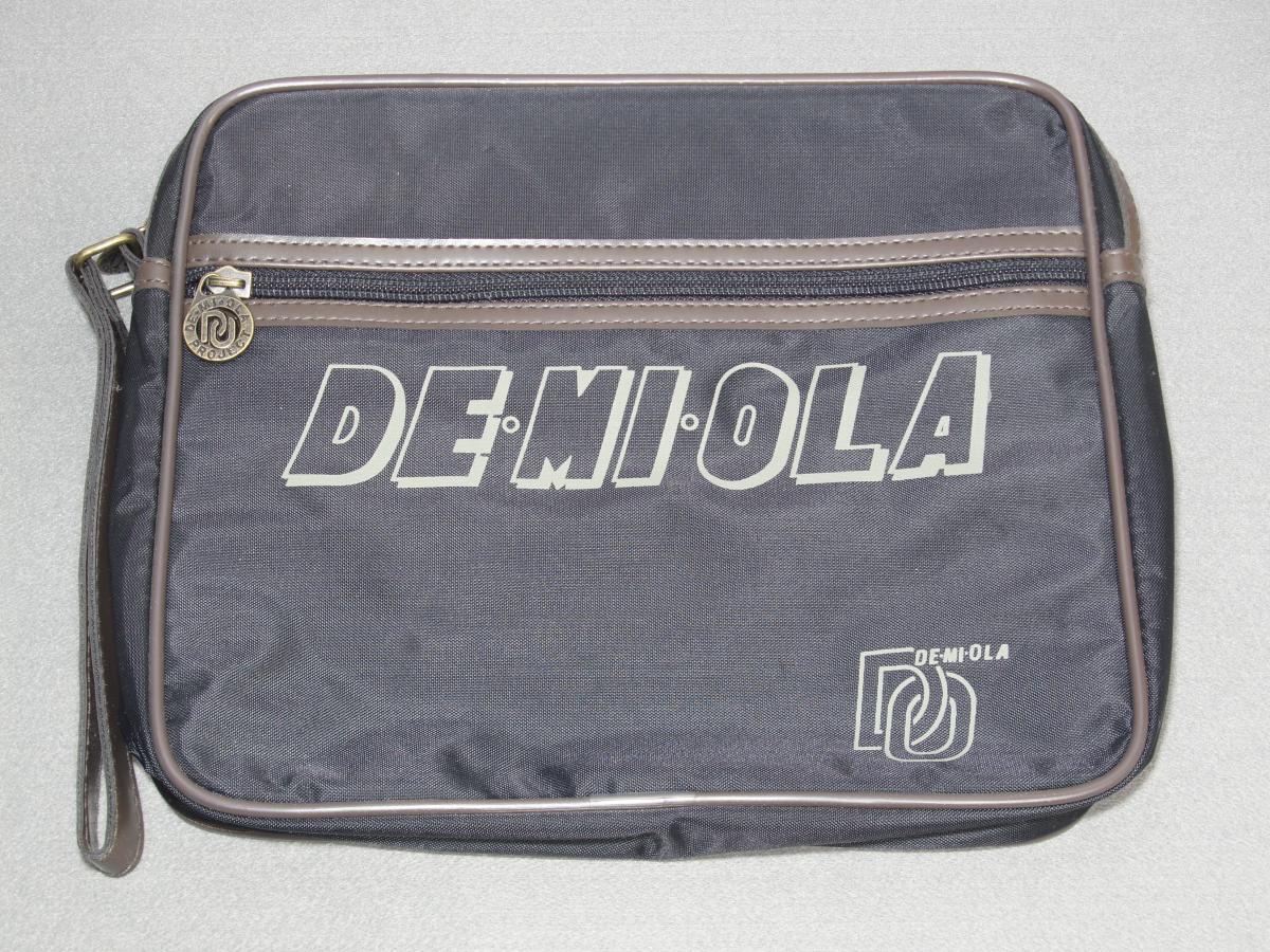 【未使用】 DE・MI・OLA 折りたたみ式 ボストンバッグ&ポーチ チャコールブラウン ナイロンキャンバス地拍卖