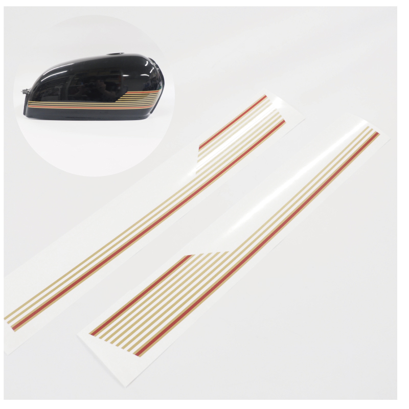 (ゴールド) エイプ ape 50/100 タンク デカール 赤金ライン ホンダ タヌキ ステッカー ゴールド拍卖