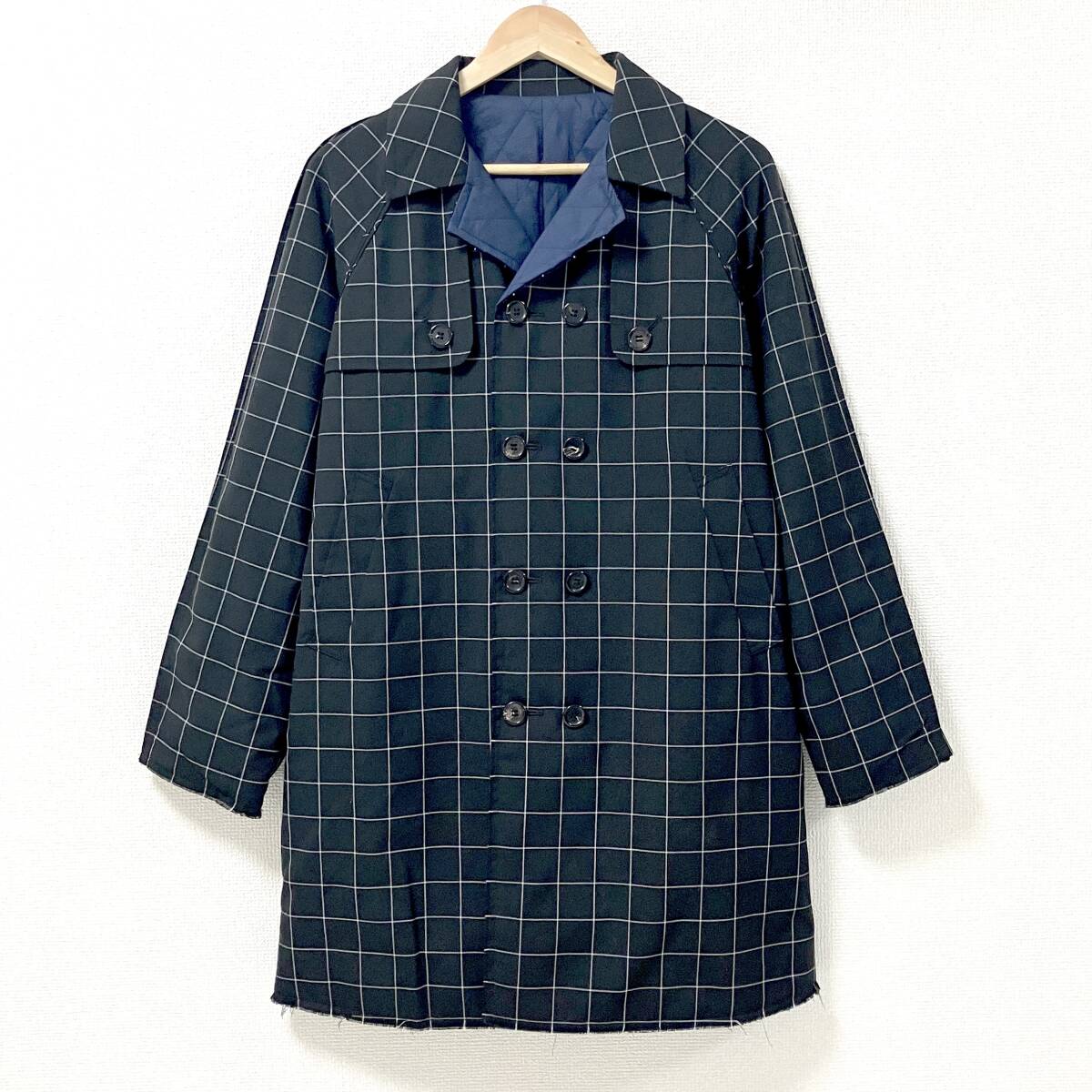 UNDERCOVER 2015AW スパイダー チェック キルティング プリマロフト 中綿 トレンチコート アンダーカバー ジャケット archive 4070532拍卖