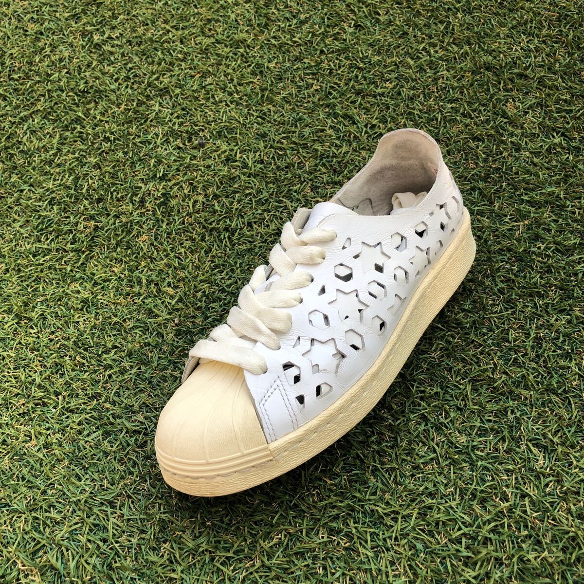 美品22.5 adidas SS80s CUT OUT アディダス スーパースター80s カットアウト HA811拍卖