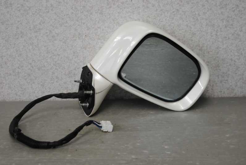 ライフ ディーバ ターボ 後期 (JB7 JB5) H.19 純正 動作保証 破損無し 右 ドアミラー 電格 9P 9ピン ウィンカー付 NH624P 白 s016492拍卖