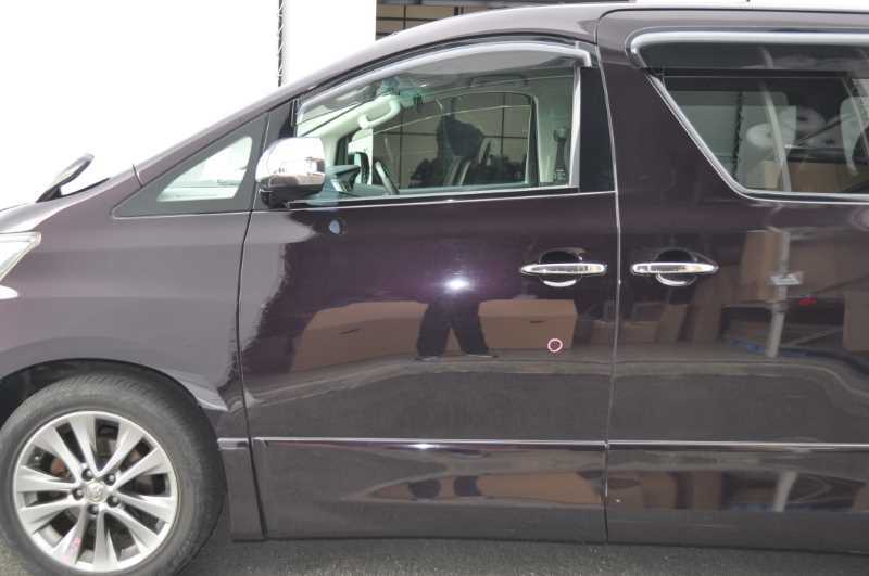 ヴェルファイア 24Z 前期 (ANH25W ANH20W) H.22 純正 破損無 左 前 フロント ドアパネル ヒンジ ドアモール付 3R9 紫 67002-58040 s016246拍卖