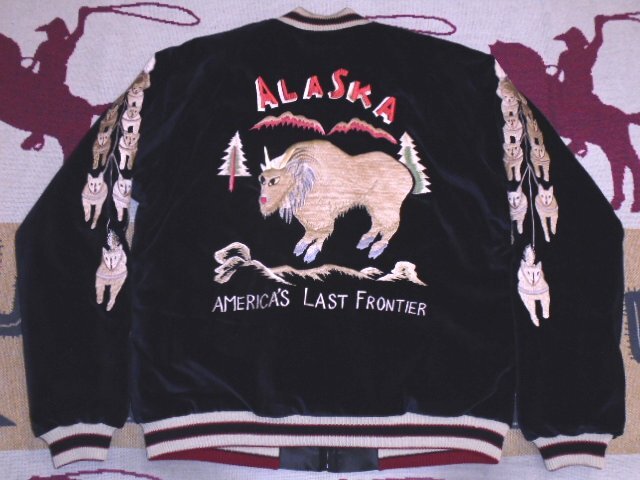 24 東洋 テーラー東洋 TT15544 128 ネイビー M 別珍 アラスカ MOUNTAIN GOAT 中綿有り 復刻 スーベニア スカジャン アラスカジャン拍卖