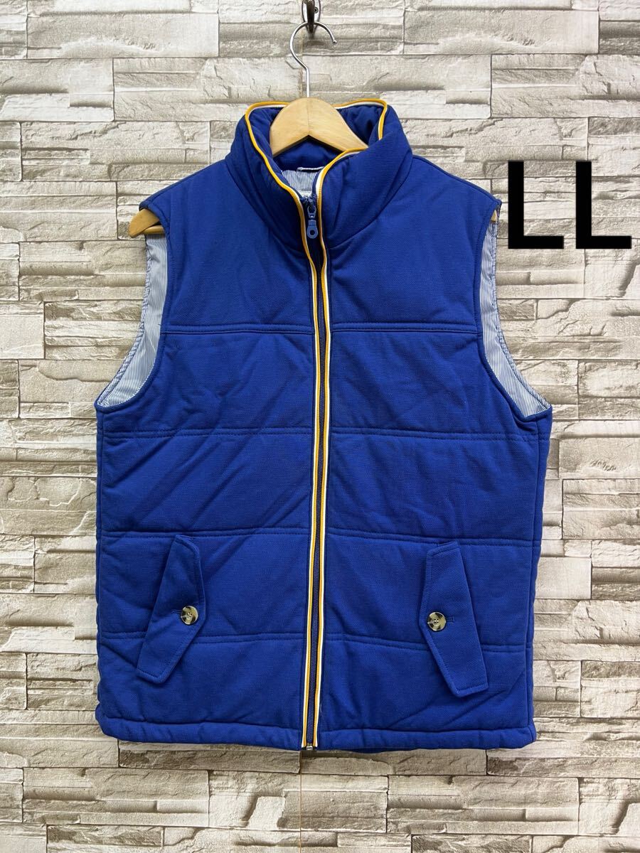 LL Louis Chavlon ルイシャブロン ブルー ベスト メンズ アウター 上着拍卖