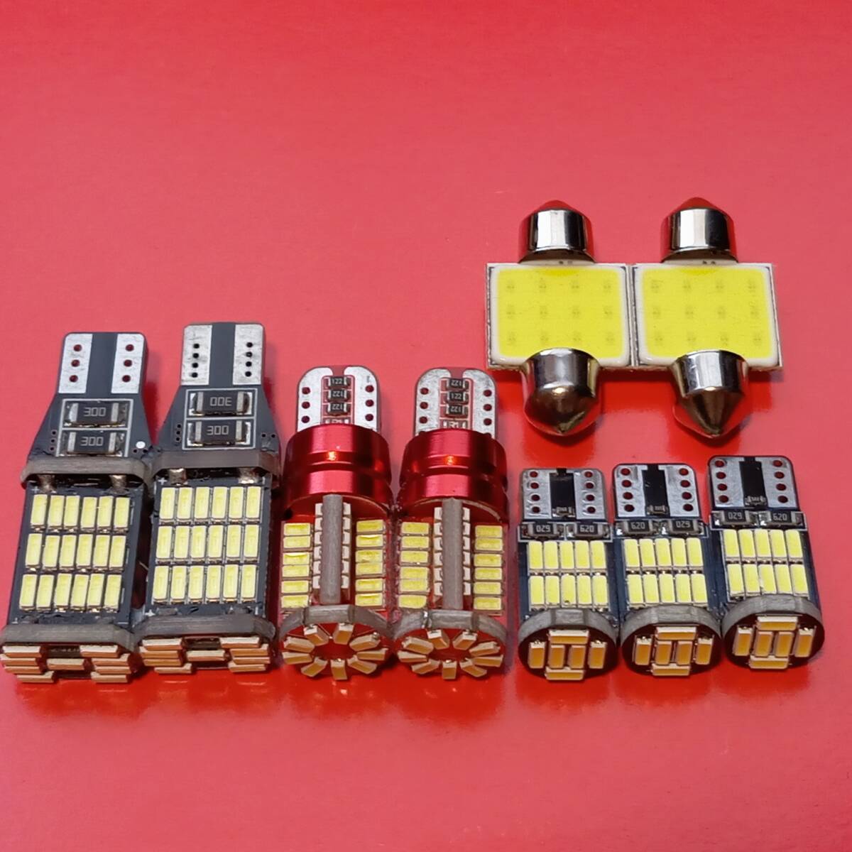 超爆光!ホンダ バモス ホビオ T10 LED ルームランプ バックランプ ナンバー灯 9個セット ホワイト ダイハツ HM3 4 HJ1 2 /45/57/26/t31拍卖