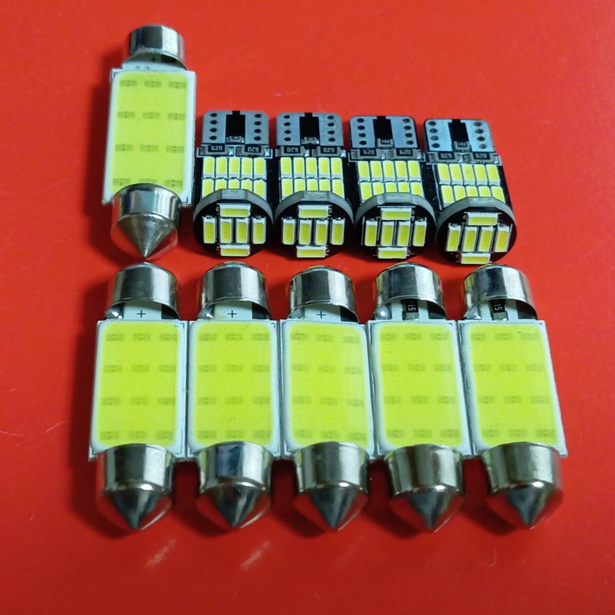 R171 SLKクラス 超爆光!T10 LED ルームランプ 10点セット キャンセラー内蔵 ホワイト メルセデスベンツ /26/t37/t42拍卖